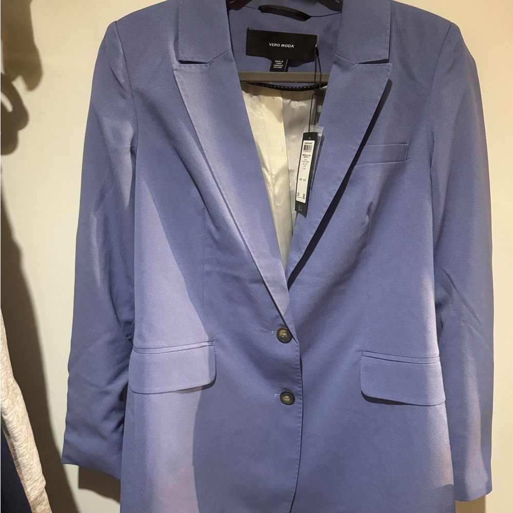 3 blazer:Vero Moda Women's Lavender Blazer, ONLY Piper 3/4, ICHI Stripe